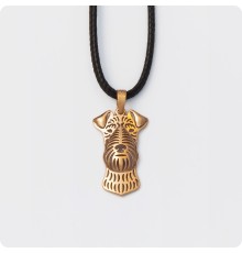 Кулон Эрдельтерьер из золота