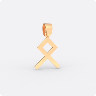 Руна Одал (Отала) из золота