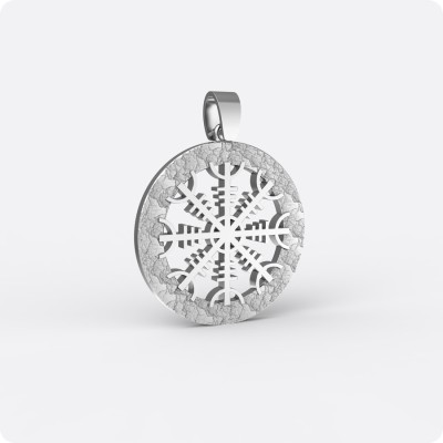 Агисхьяльм Шлем Ужаса в круге из серебра