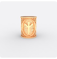 Шарм с руной Альгиз из золота