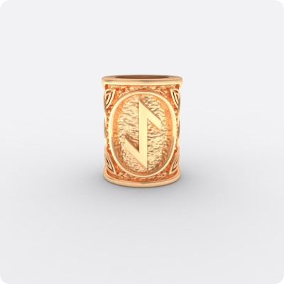 Шарм с руной Эйваз (Ир) из золота