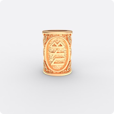 Шарм с рунами Пива из золота