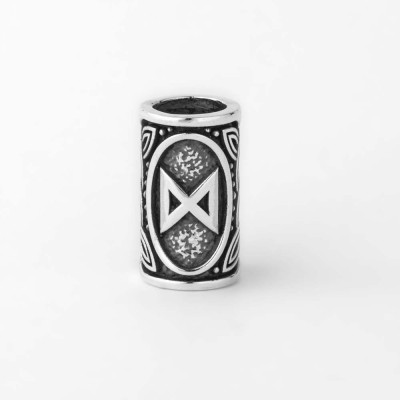 Шарм с руной Дагаз из серебра