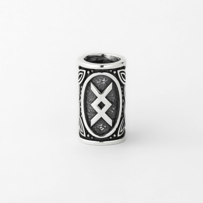 Шарм с руной Ингуз (Инг) из серебра