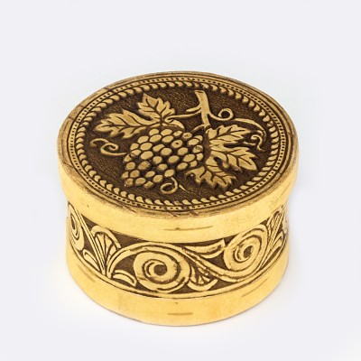 Берестяная шкатулка для оберегов - Виноград