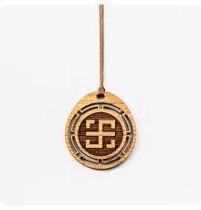 Оберег Всеславец из дерева Дуба