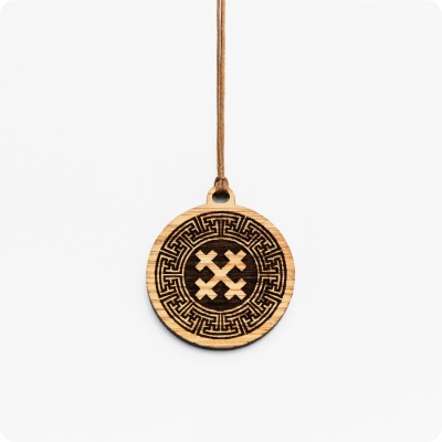 Оберег Крест Мары (Марены) из дерева 