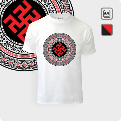 Футболка с оберегом Одолень трава - К.1846-01