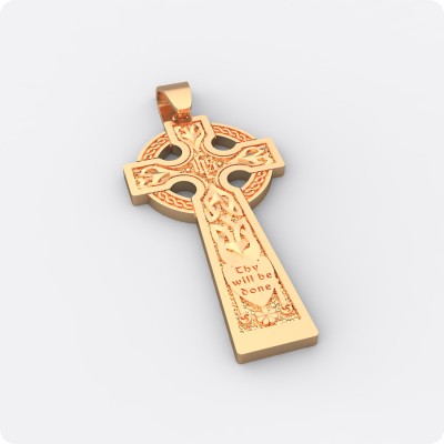 Кельтский крест из золота (kz-216)