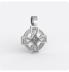 Равносторонний кельтский крест из серебра (ks-217)