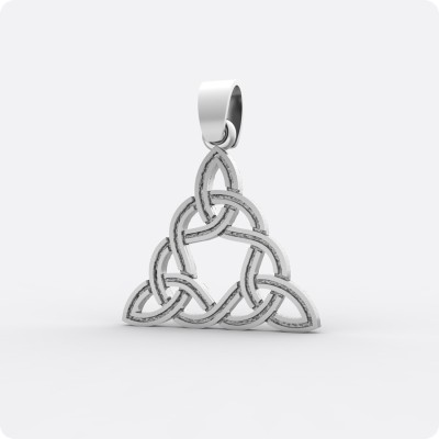 Узел Бригит из серебра