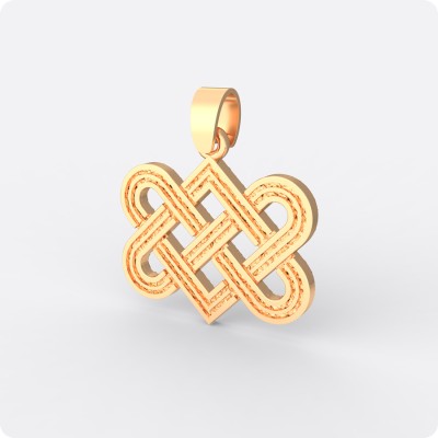 Амулет - Переплетенные сердца из золота