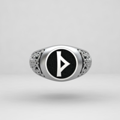 Кольцо с Руной Турисаз (Турус)