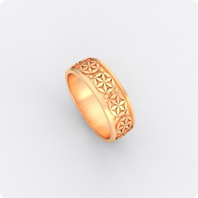 Кольцо Цветок Жизни из золота