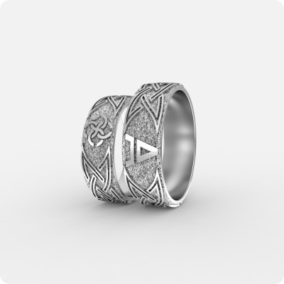 Кольцо со Свадебником и символом Велеса (Волоса)