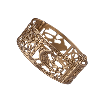 Русальный браслет из латуни - Четырехлистник