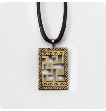 Оберег Одолень трава из латуни