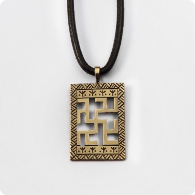 Оберег Одолень трава из латуни