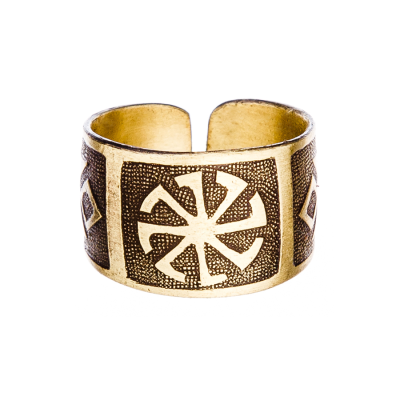 Кольцо с оберегом Колядник из Латуни или Меди