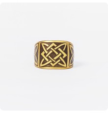 Кольцо Звезда Руси (Квадрат Сварога) из Латуни или Меди