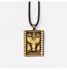 Подвеска из латуни - Медведь в жертвенной позе