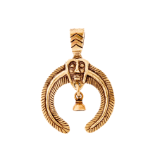 Подвеска Птицевидный идол из латуни