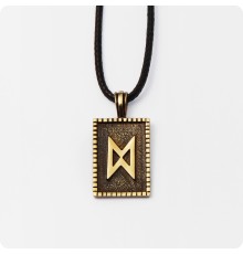 Руна Дагаз из латуни