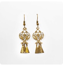 Серьги Птицы хранители из Латуни