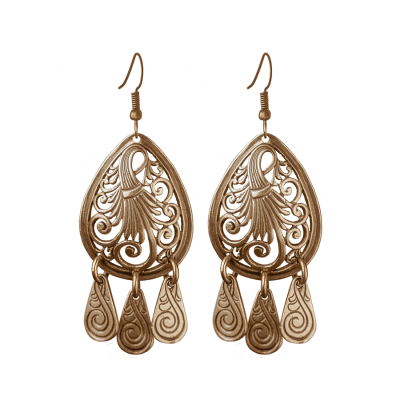 Серьги Княжна из Латуни