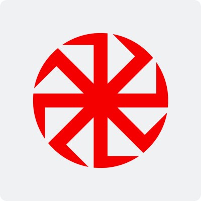 Наклейка с Оберегом Коловрат без круга (посолонь)