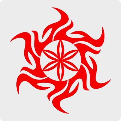 Наклейка с Оберегом Колесо Перуна