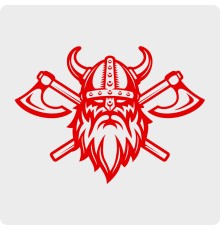 Наклейка Викинг с топорами