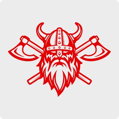 Наклейка Викинг с топорами