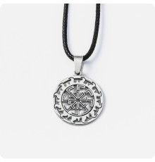 Оберег Свитовит (Свентовит) из серебра (с чернением) в Солнечном Круге