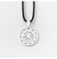 Оберег Коловрат из серебра в Солнечном Круге (осолонь)