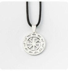 Оберег Ладинец из серебра в Солнечном Круге