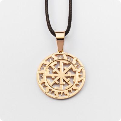 Оберег Свитовит (Свентовит) из золота в Солнечном Круге