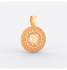 Сварожий круг с чертогом Раса из золота