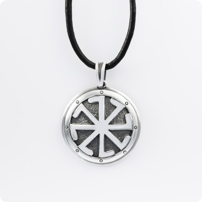 Оберег Колядник из серебра в Два уровня