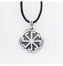 Оберег Ладинец из серебра в Два уровня