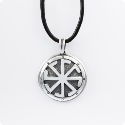 Оберег Ладинец из серебра в Два уровня