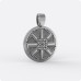 Оберег Коловрат со Звездой Руси (Квадрат Сварога) в два уровня из серебра