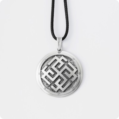 Оберег Родимич из серебра в Два уровня