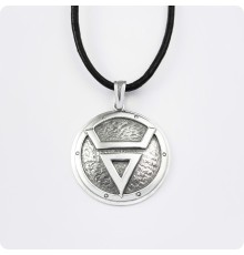 Оберег Символ Велеса (Волоса) из серебра в Два уровня