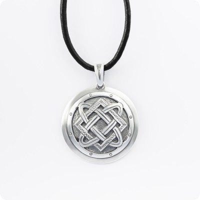 Оберег Звезда Лады-богородицы из серебра в Два уровня