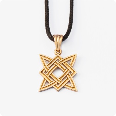 Оберег из золота - Звезда Руси (Квадрат Сварога)