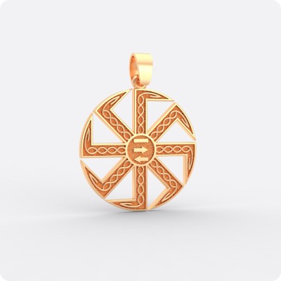 Коловрат с Молвинцем и чертогом Бусла (Аиста) из золота