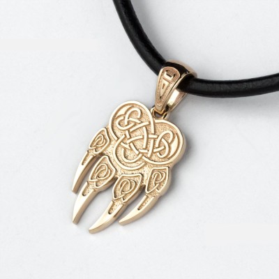 Оберег печать Велеса (Волоса) - Волчья лапа из золота