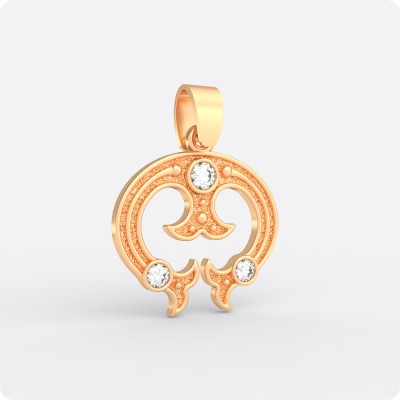 Оберег Лунница из золота (три камня)