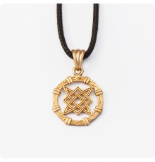 Оберег Звезда Руси (Квадрат Сварога) (золото)